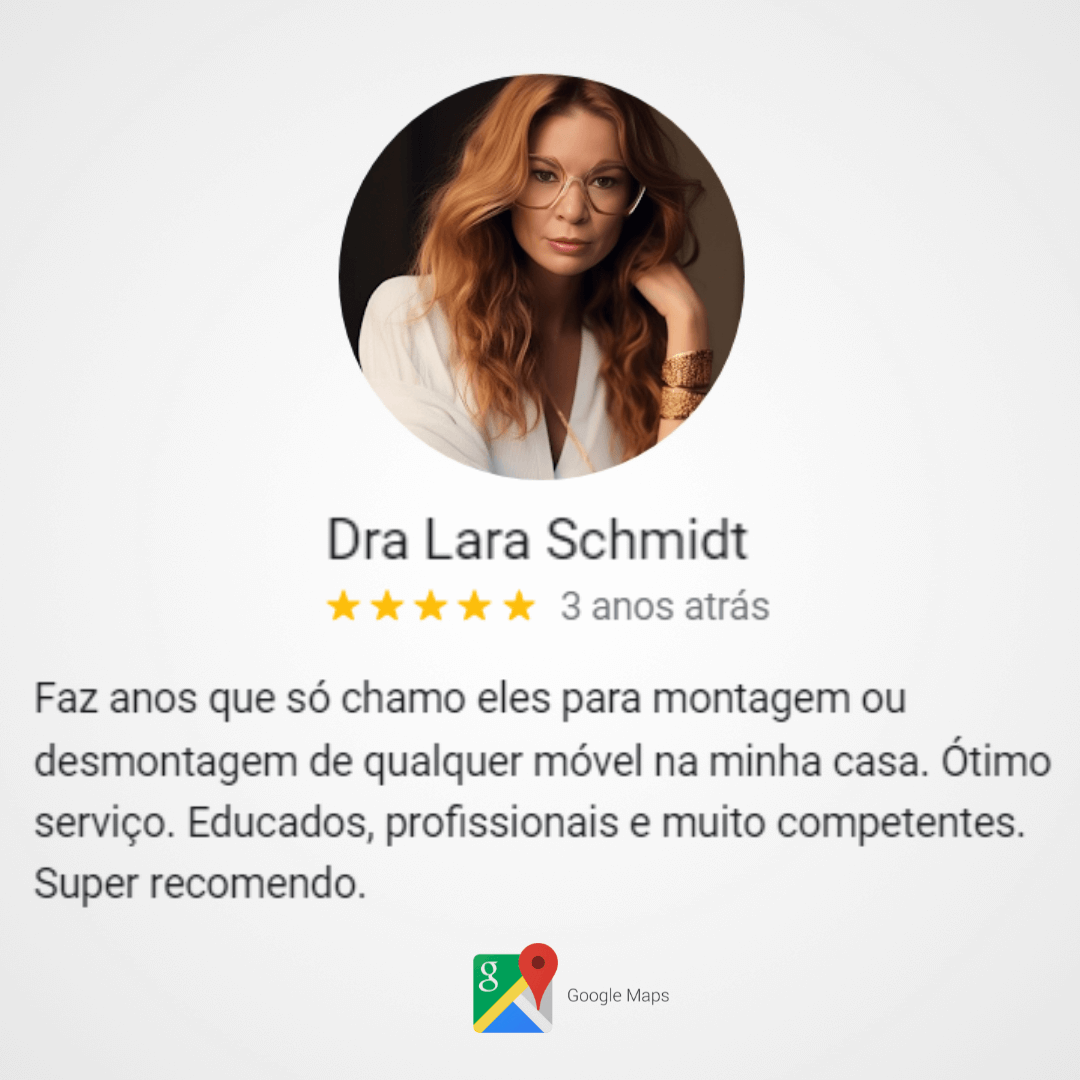 Avaliação de Dra Lara Schmidt no Google Maps