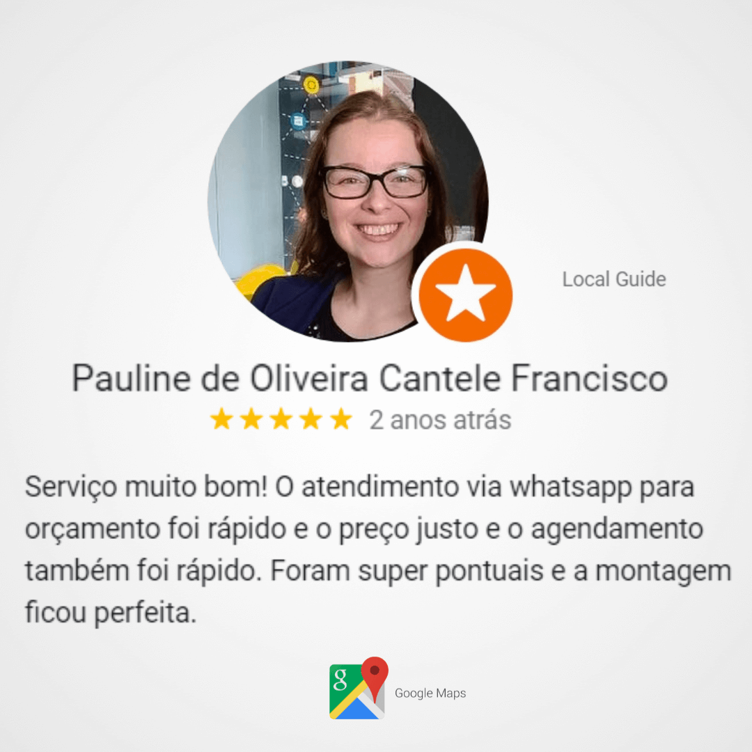 Avaliação de Pauline de Oliveira Cantele Francisco no Google Maps