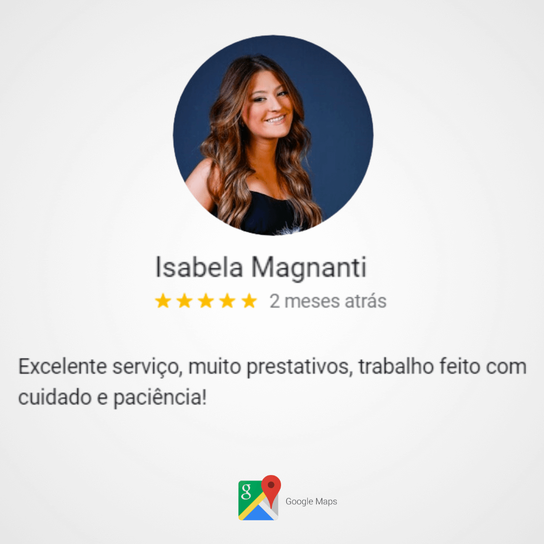 Avaliação de Isabela Magnanti no Google Maps